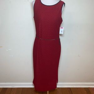 Red ruffle pattern maxi dress